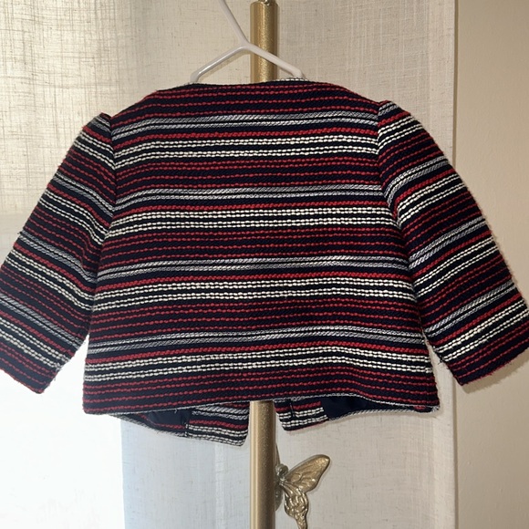 Janie and Jack Girls tweed 2T Jacket Red White - Picture 4 of 5